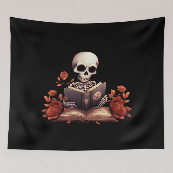 Item preview, Skeleton reading a book designed and sold by Mateusz Majcherek.