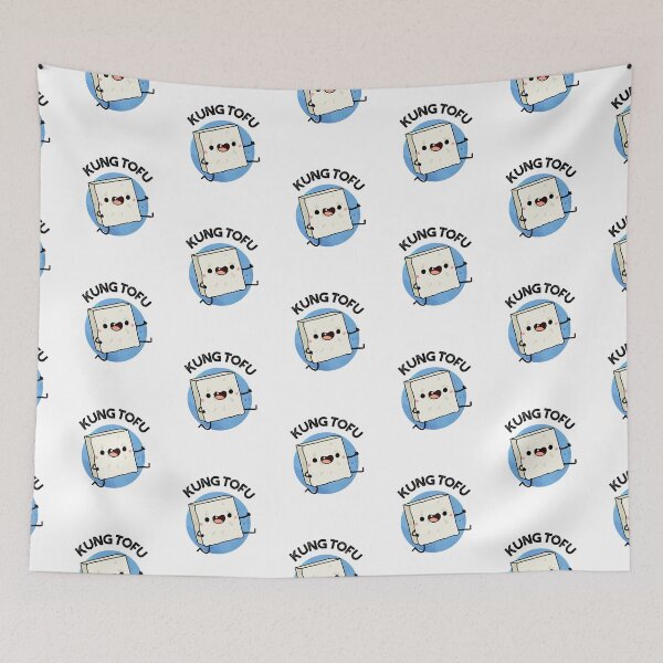 Item preview, Kung Tofu Funny Food Tofu Puns  designed and sold by punnybone.