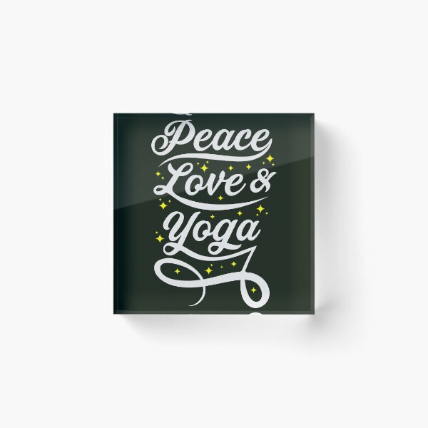 Item preview, Peace Love and Yoga. Yoga designed and sold by Quirky Gaps.