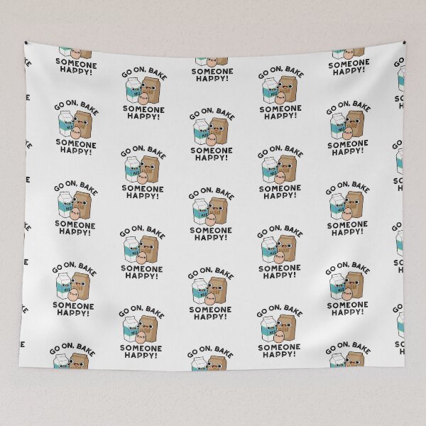 Item preview, Go On Bake Someone Happy Funny Baking Puns  designed and sold by punnybone.