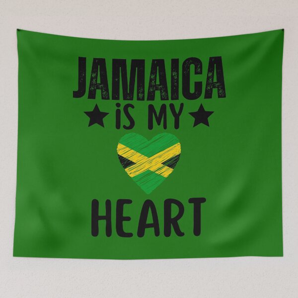 Item preview, Jamaica Is In My Heart Retro Jamaica Flag Independence Day designed and sold by Sarah38.