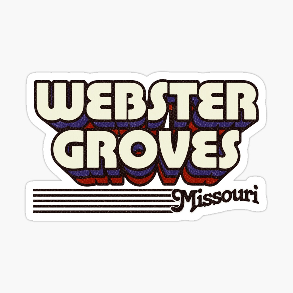 Webster Groves, Missouri | Retro Stripes Sticker