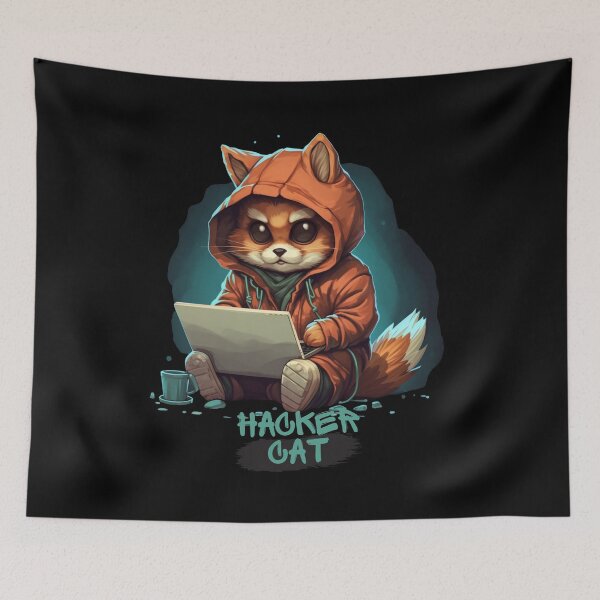 Item preview, Cat hacker, Programmer coder - developer programming coding designed and sold by Mateusz Majcherek.
