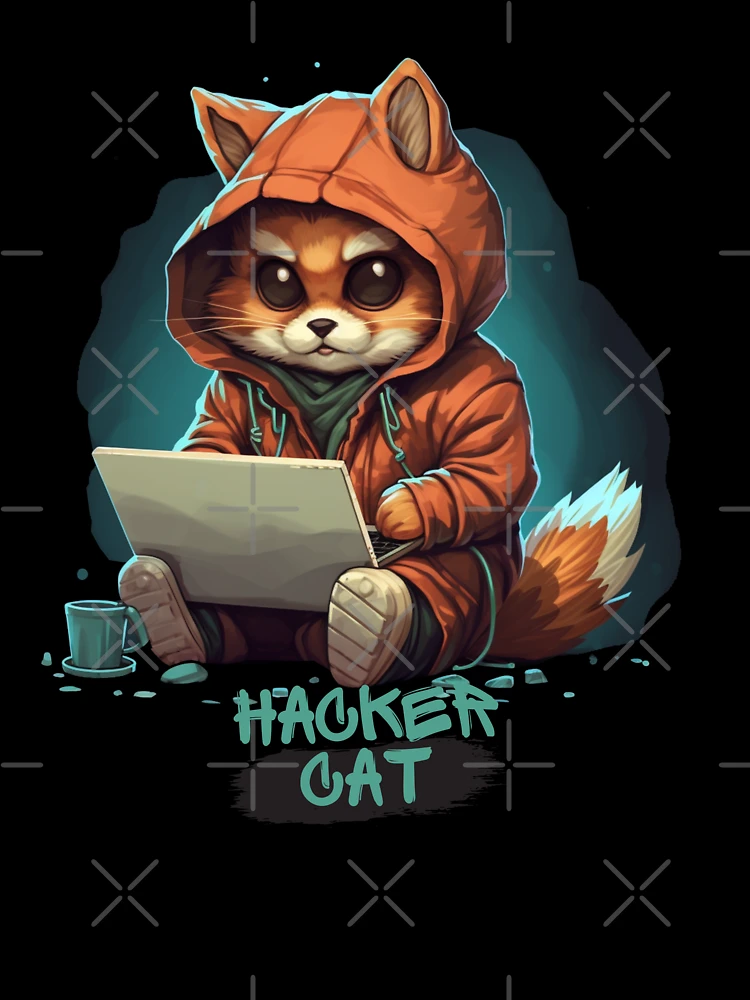 Thumbnail 7 of 7, Oversized T-Shirt, Cat hacker, Programmer coder - developer programming coding designed and sold by Mateusz Majcherek.
