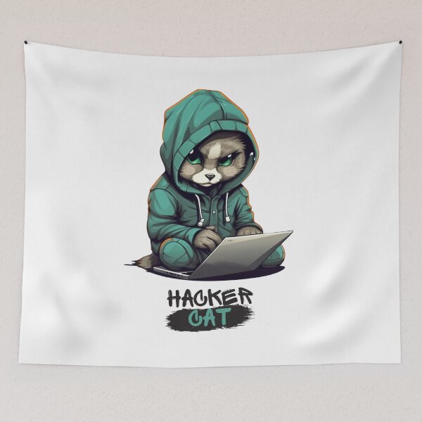 Item preview, Cat hacker designed and sold by Mateusz Majcherek.