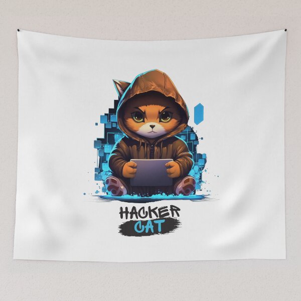Item preview, Cat hacker designed and sold by Mateusz Majcherek.