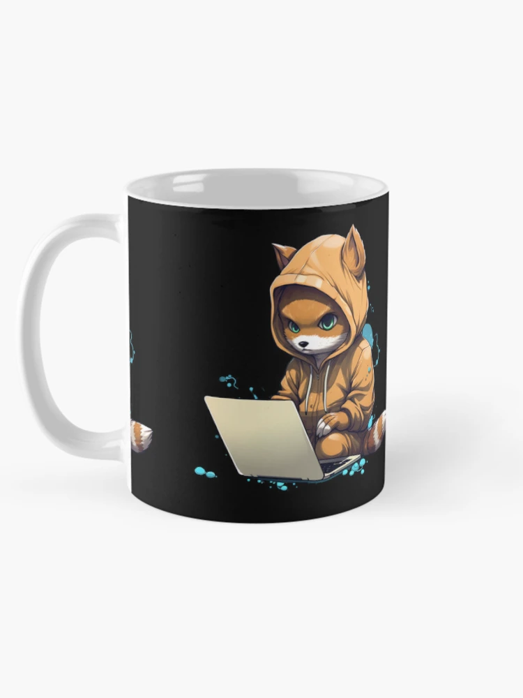 Thumbnail 5 of 6, Coffee Mug, Cat hacker, Programmer coder - developer programming coding designed and sold by Mateusz Majcherek.
