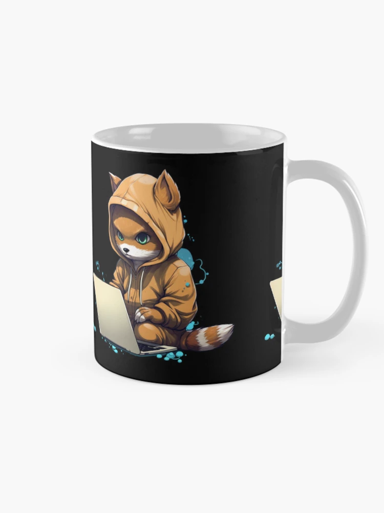 Thumbnail 3 of 6, Coffee Mug, Cat hacker, Programmer coder - developer programming coding designed and sold by Mateusz Majcherek.