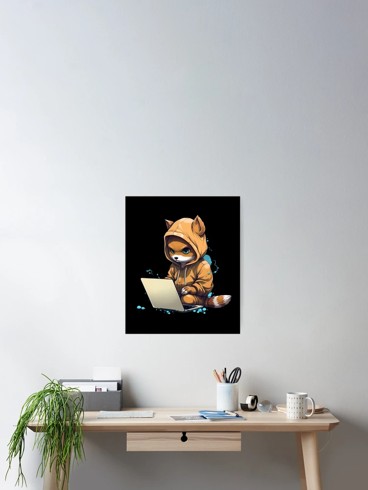 Thumbnail 2 of 3, Poster, Cat hacker, Programmer coder - developer programming coding designed and sold by Mateusz Majcherek.