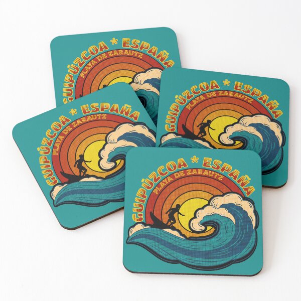 Item preview, Guipúzcoa, España- Playa de Zarautz-Retro Sunset and Waves  - Essential t-shirt  designed and sold by PatriciaReyes.