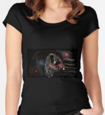 Artistic portrait drawing Women's Fitted Scoop T-Shirt