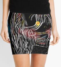 Artistic portrait drawing Mini Skirt