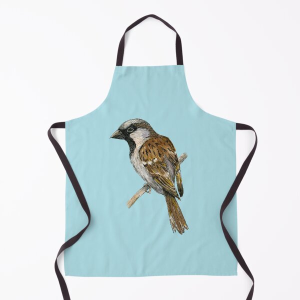 Item preview, House sparrow colored ink drawing designed and sold by Bwiselizzy.