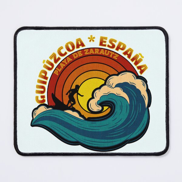 Item preview, Guipúzcoa, España- Playa de Zarautz-Retro Sunset and Waves - Essential t-shirt designed and sold by PatriciaReyes.