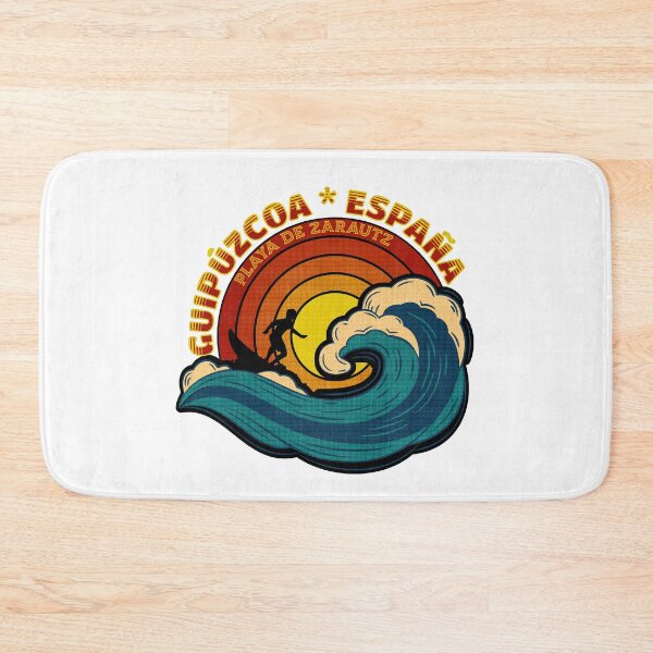 Item preview, Guipúzcoa, España- Playa de Zarautz-Retro Sunset and Waves  - Essential t-shirt  designed and sold by PatriciaReyes.