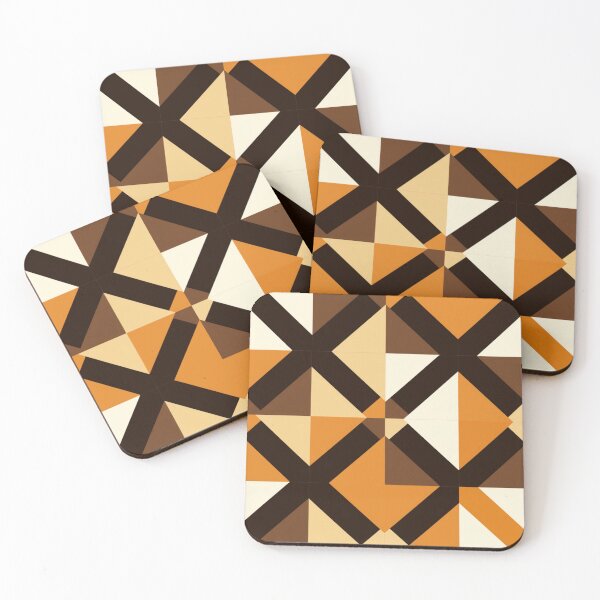 Item preview, Colorful fantasy pattern brown beige rust caramel chocolate ornaments designed and sold by G-M-Designs.