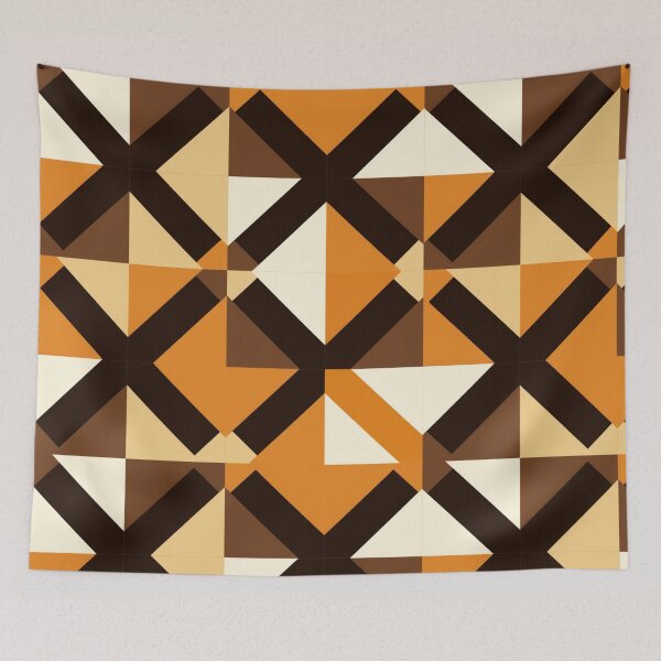 Item preview, Colorful fantasy pattern brown beige rust caramel chocolate ornaments designed and sold by G-M-Designs.