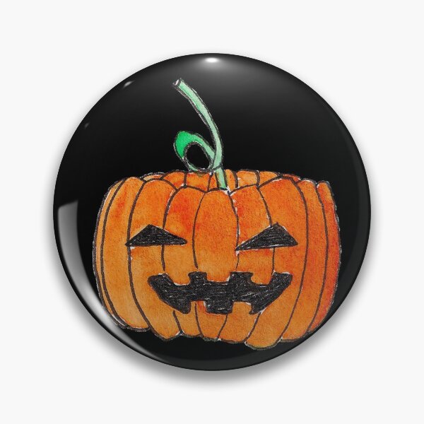 Item preview, scary halloween pumpkin, watercolor designed and sold by liny-art.