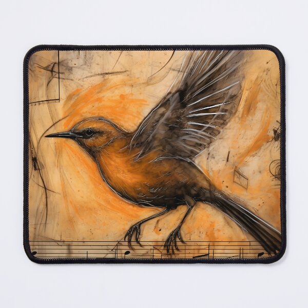 Item preview, Charcoal and Coffee drawing of Bird’s song 23 designed and sold by Art by Lilia.