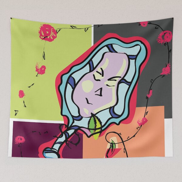 Item preview, Fairytale mirror among beautiful thorns of a rosebush designed and sold by Dilyana Rumenova - Shantabella.
