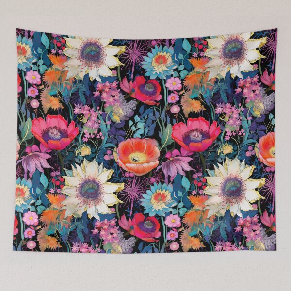 Item preview, Colorful Flower Pattern AI designed and sold by junkydotcom.