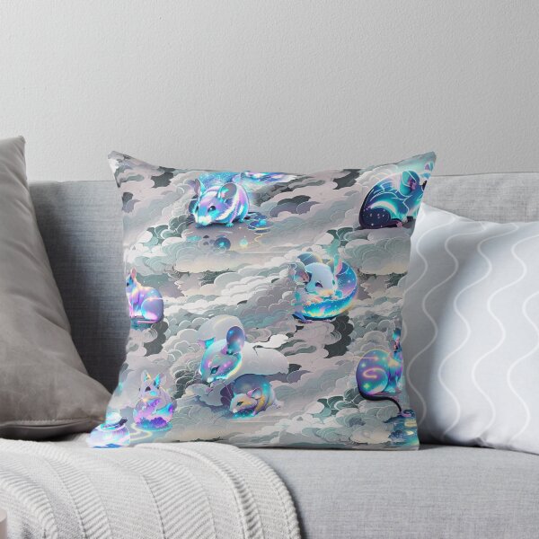 Item preview, year  rat, horoscope, cute mice, celestials, in  clouds, kawaii, shining, sparkling, neon, opal designed and sold by Maria Mihailova.