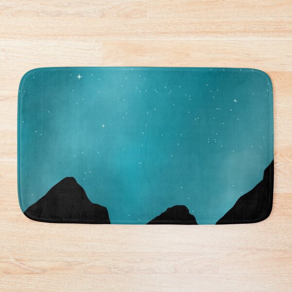Item preview, Blue galaxy mountain landscape designed and sold by AmyJStickers.