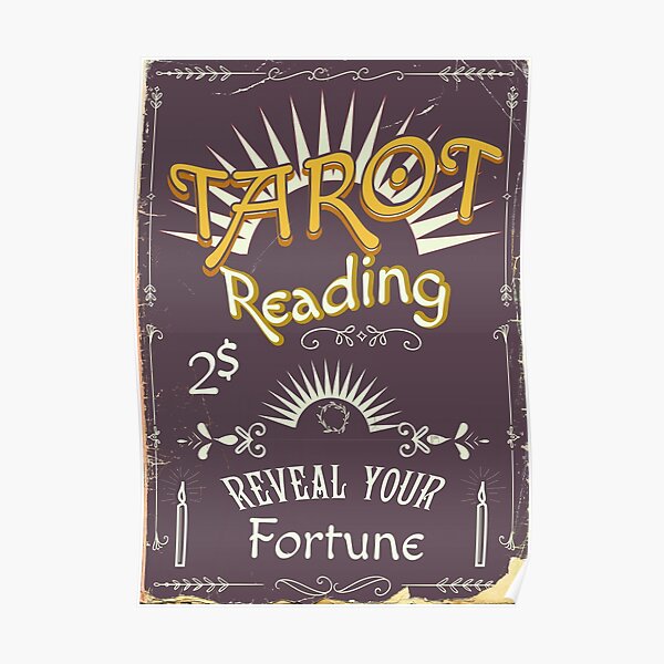 Tarot Reading Chalk poster Poster
