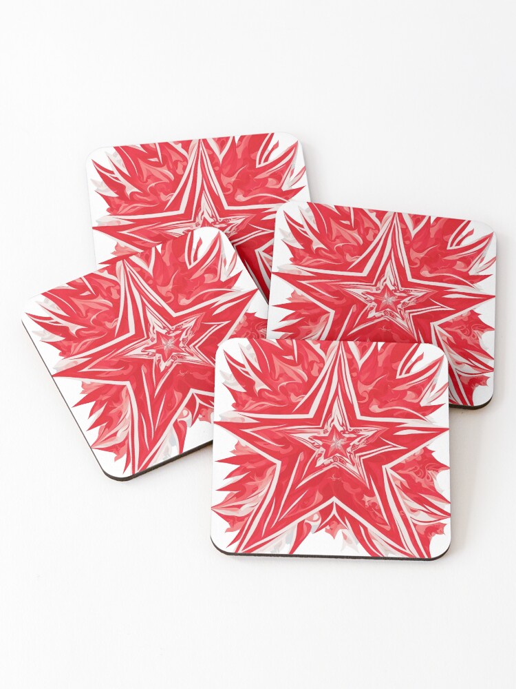 Thumbnail 1 of 5, Coasters (Set of 4), Redstar designed and sold by CoolPixels.