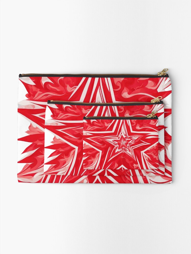 Thumbnail 2 of 4, Zipper Pouch, Redstar designed and sold by CoolPixels.