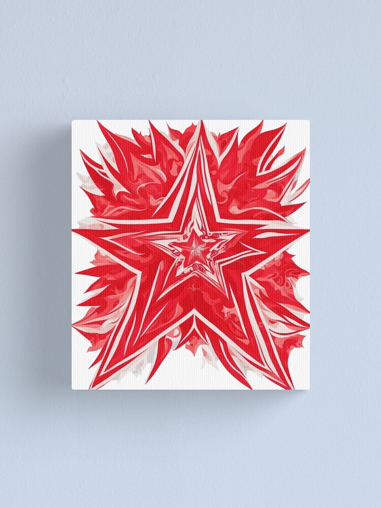 Thumbnail 1 of 3, Canvas Print, Redstar designed and sold by CoolPixels.