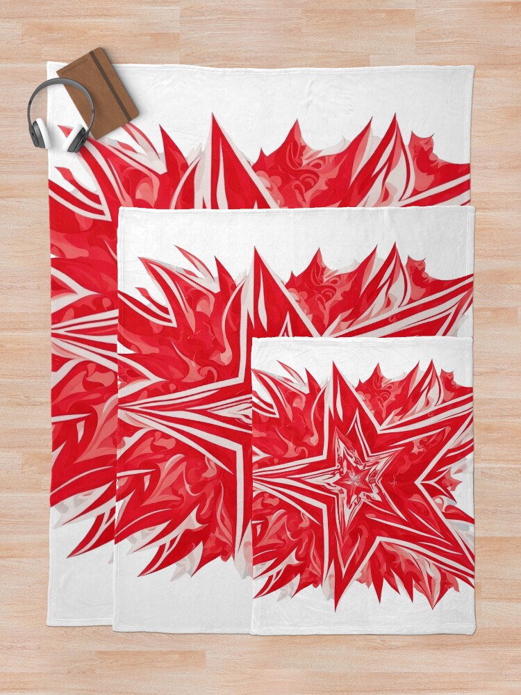 Thumbnail 5 of 6, Throw Blanket, Redstar designed and sold by CoolPixels.