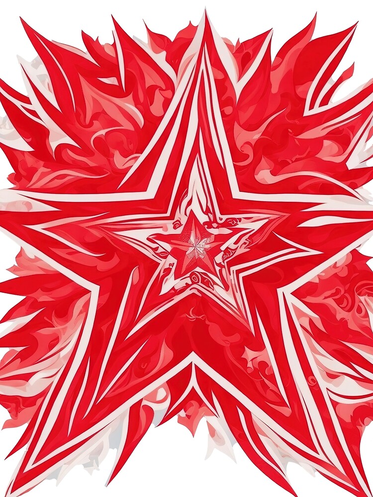 Thumbnail 3 of 3, Scarf, Redstar designed and sold by CoolPixels.
