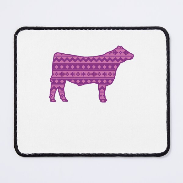 Item preview, Girly Cowgirl Show Steer with Pink Southwest Pattern designed and sold by aldoc-hoas.