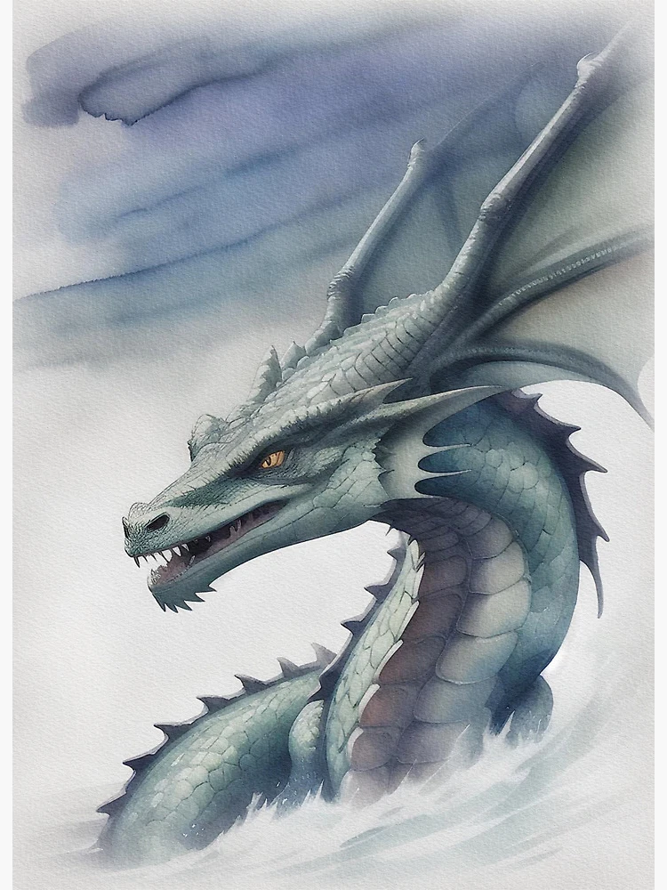 ART - Fantasy dragon drawing Artist Print by Di