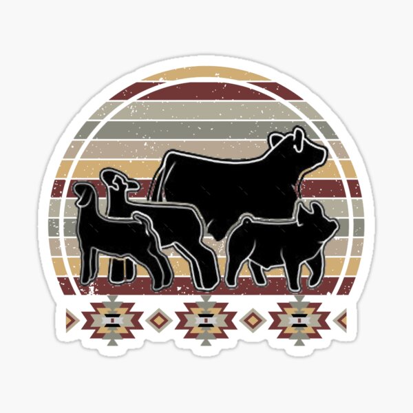 Vista previa del artículo con la obra «Animales de exhibición de ganado: novillo de mercado, oveja de mercado, cerdo de mercado, cabra de mercado», diseñado y vendido por aldoc-hoas.