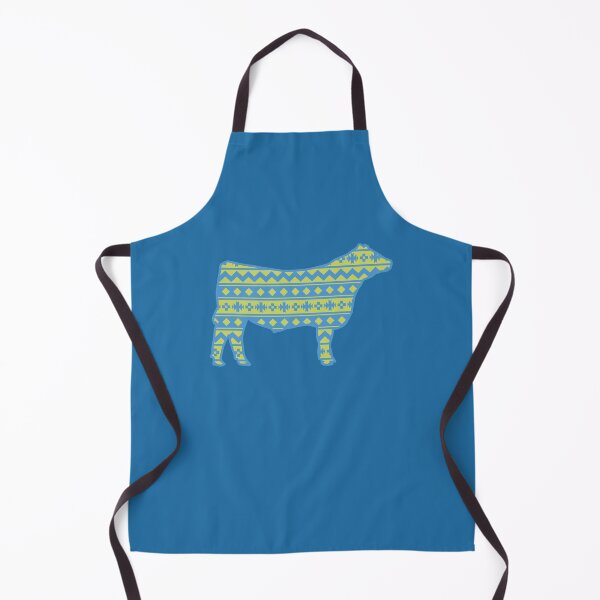Item preview, Livestock Show Steer with Green _amp_ Blue Southwest Pattern designed and sold by aldoc-hoas.