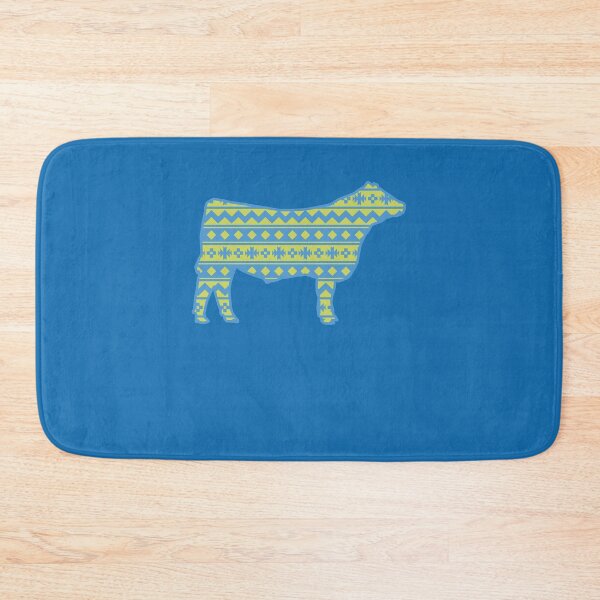 Item preview, Livestock Show Steer with Green _amp_ Blue Southwest Pattern designed and sold by aldoc-hoas.