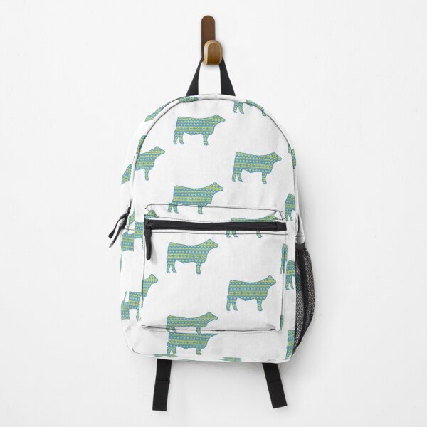 Item preview, Livestock Show Steer with Green _amp_ Blue Southwest Pattern designed and sold by aldoc-hoas.