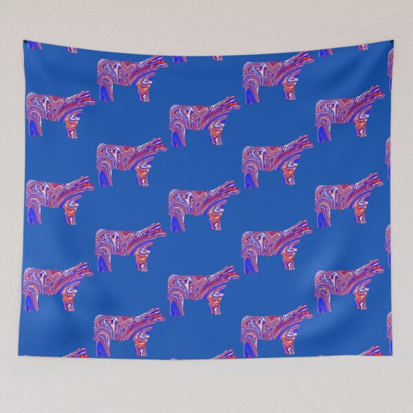 Item preview, Patriotic Swirly Show Steer designed and sold by aldoc-hoas.