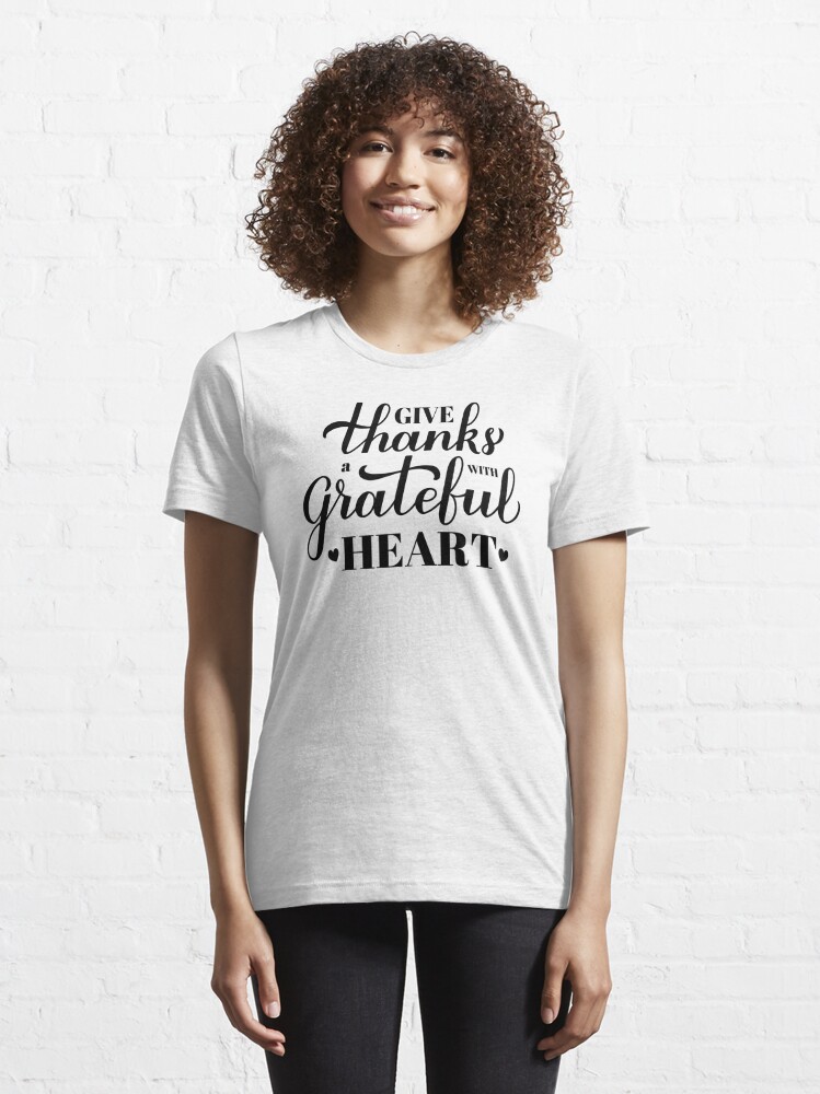 Grateful Heart Graphic Tee In Black