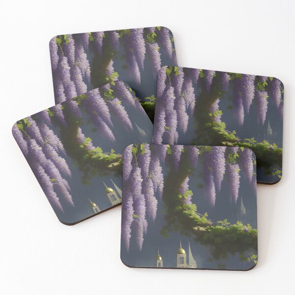 Item preview, Purple Wisteria in Bloom - Regency Era Vintage Wisteria Blossoms - Regencycore 3 of 4 designed and sold by Beachy.