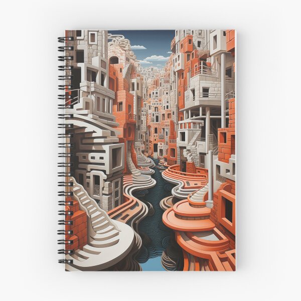 Item preview, Urban Streams: Venice-inspired Optical Illusion in Op Art Style designed and sold by Moisky Art.