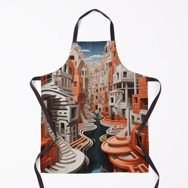 Item preview, Urban Streams: Venice-inspired Optical Illusion in Op Art Style designed and sold by Moisky Art.