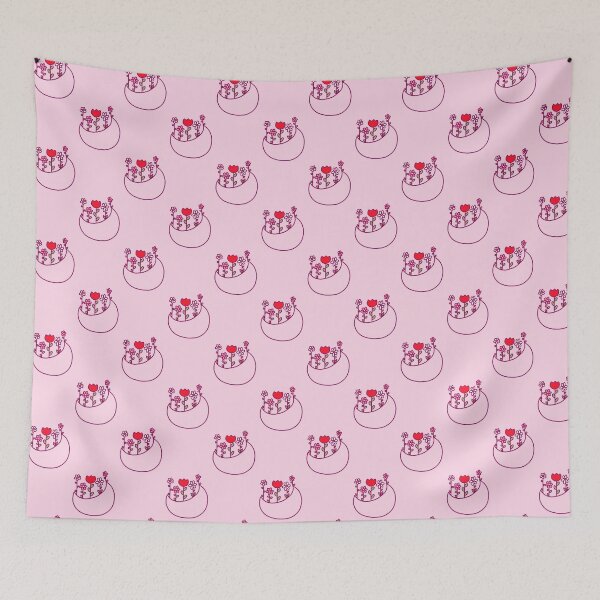 Item preview, Pink Moon Flowers Pattern designed and sold by SaradaBoru.