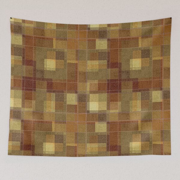 Item preview, Textured monochrome brown tartan plaid. designed and sold by marinaklykva.