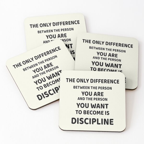 Item preview, The only difference between the person you are and the person you want to become is discipline. designed and sold by Sunmoonlove.