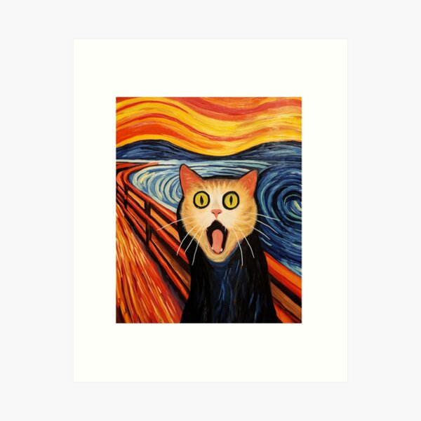 Item preview, Cat by Edvard Munch, The Scream designed and sold by renegadesparrow.