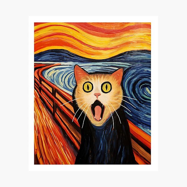 Item preview, Cat by Edvard Munch, The Scream designed and sold by renegadesparrow.