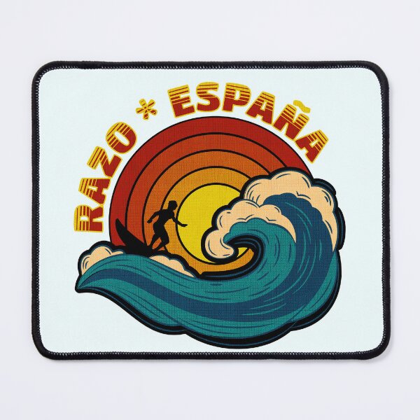Item preview, Razo, España- Surfing Beach -Retro Sunset and Waves  - Essential t-shirt  designed and sold by PatriciaReyes.
